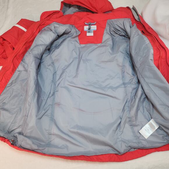 Columbia 3 in 1 Jacket Womens Medium Red White Fleece Winter Snowboarding Skiing - Picture 6 of 13
